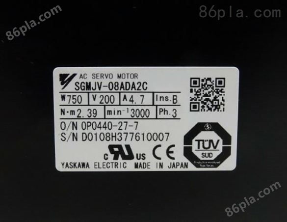 安川SGMJV-08ADA2C伺服电机