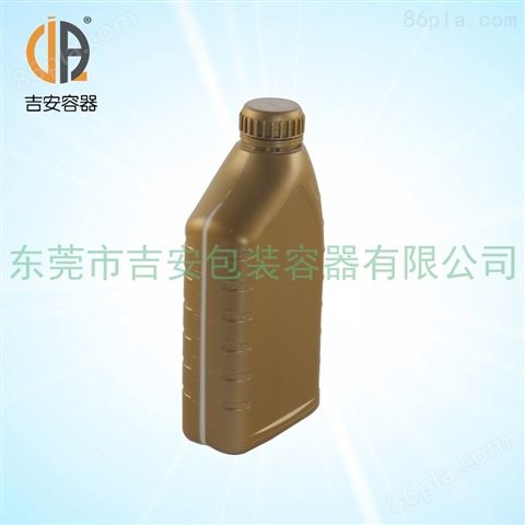 供应HDPE1000ML灰色机油罐 1L润滑油瓶塑料瓶 1L灰色带线机油瓶
